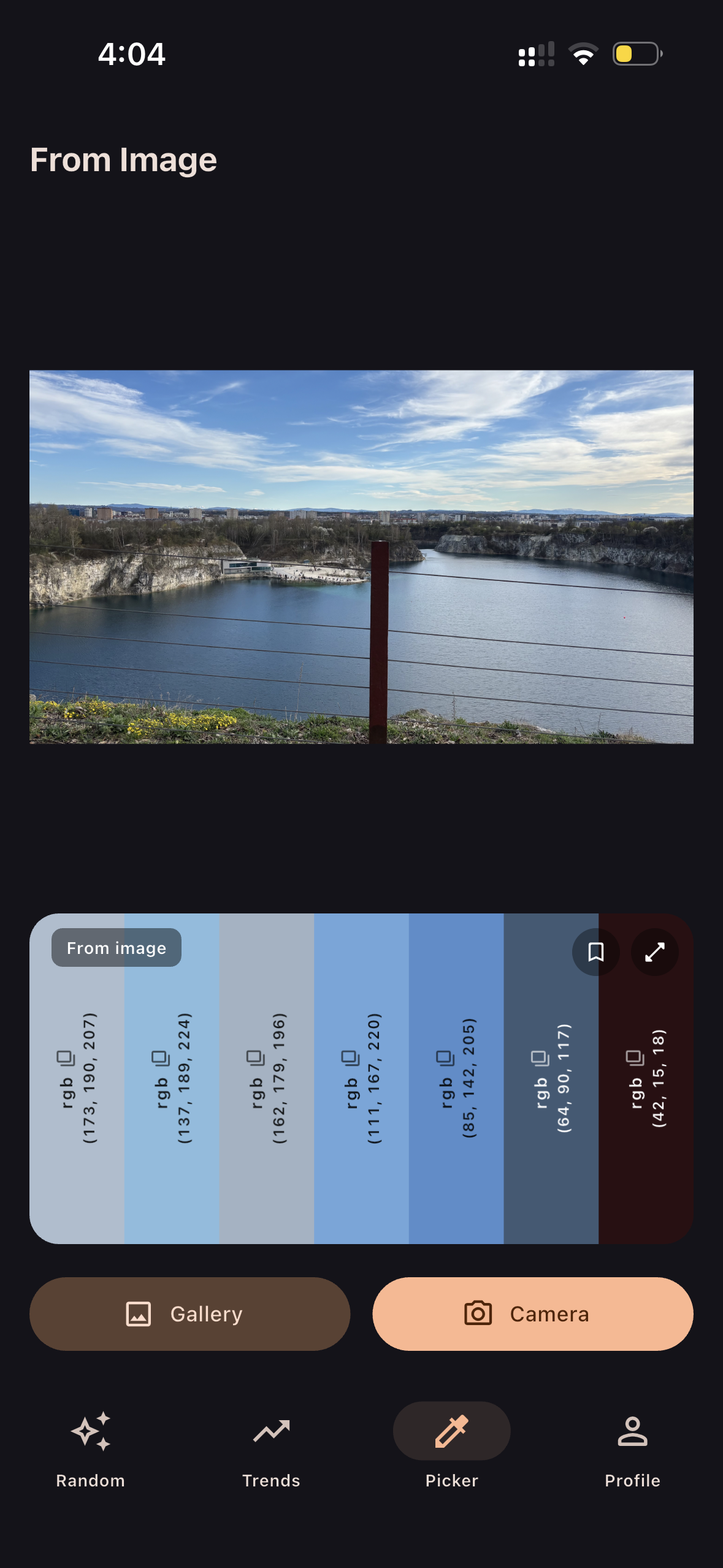 Color Trends — Extract palette from image