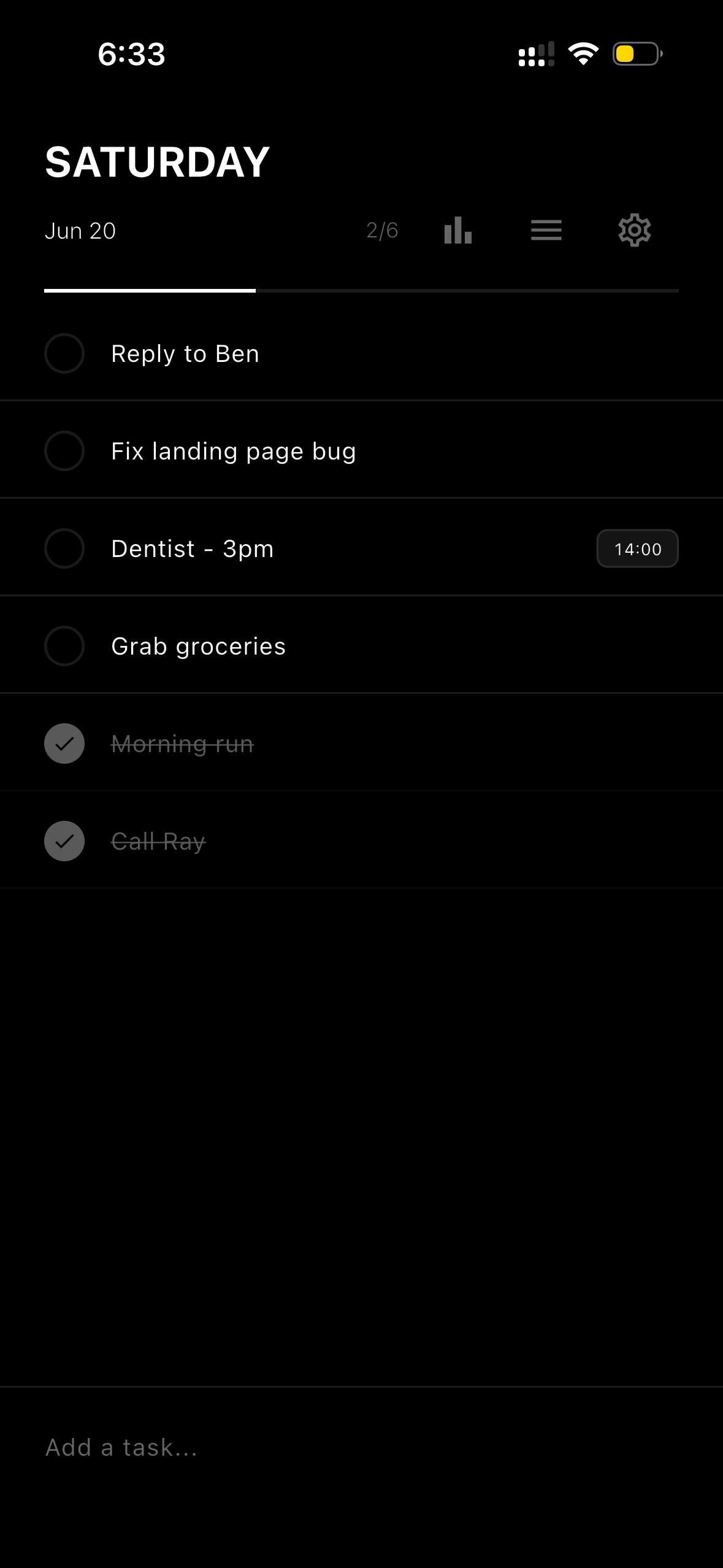 Black theme