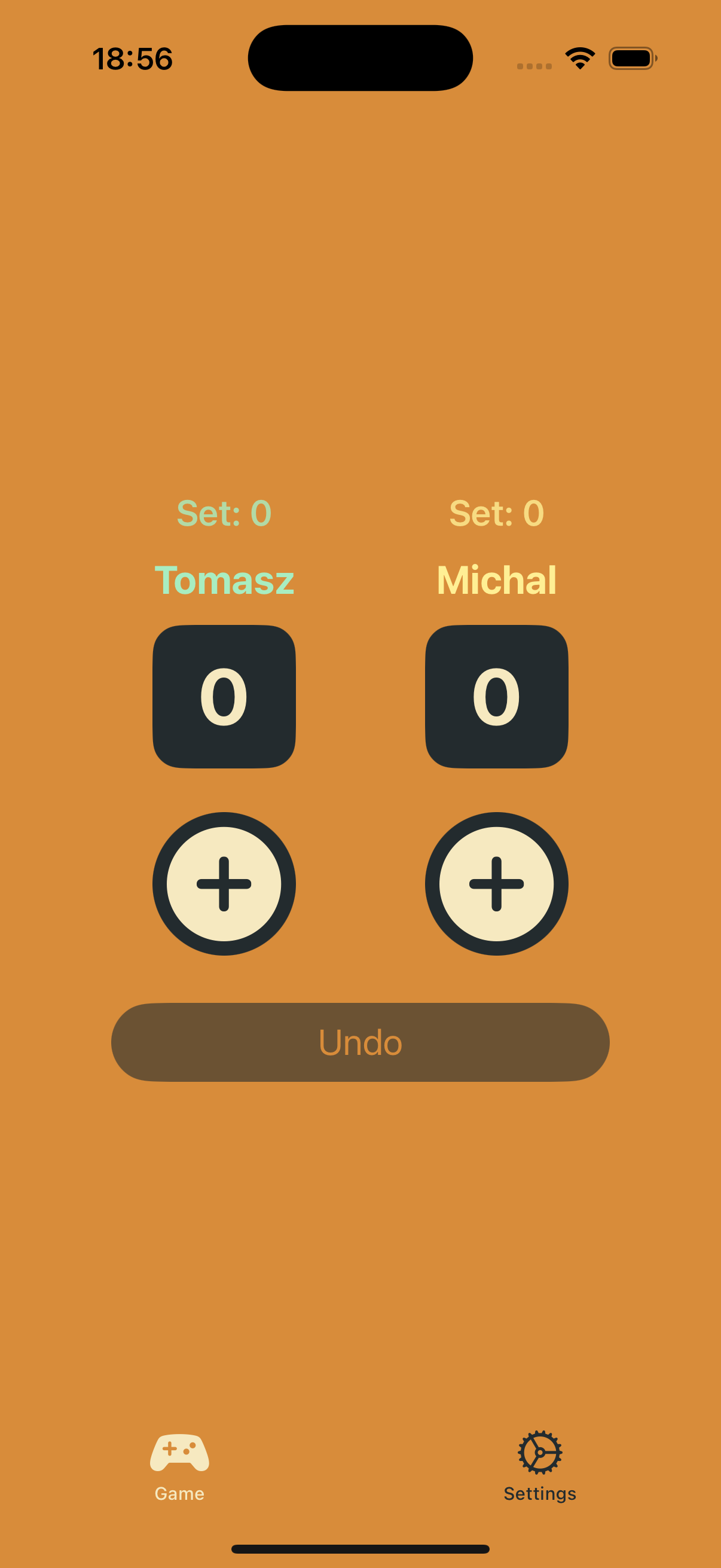 iOS Main Interface
